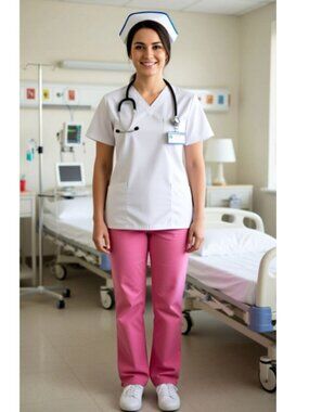 Code Happy Scrubs, coral/pink Size M (E18)